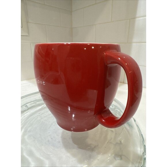 Vintage Starbucks Coffee Mug Valentines 2004 RED Feng Shui LOVE - Picture 2 of 13